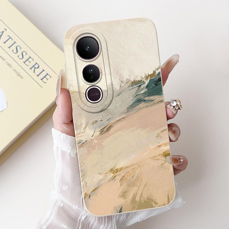 Pro Vivo V50 Lite 4G Pouzdro V2441 Kryt Luxusní Mašlička Malované Měkké Tekuté Silikonové Pouzdro na Telefon Pro Vivo V50 5G V 50 V50Lite Fundas