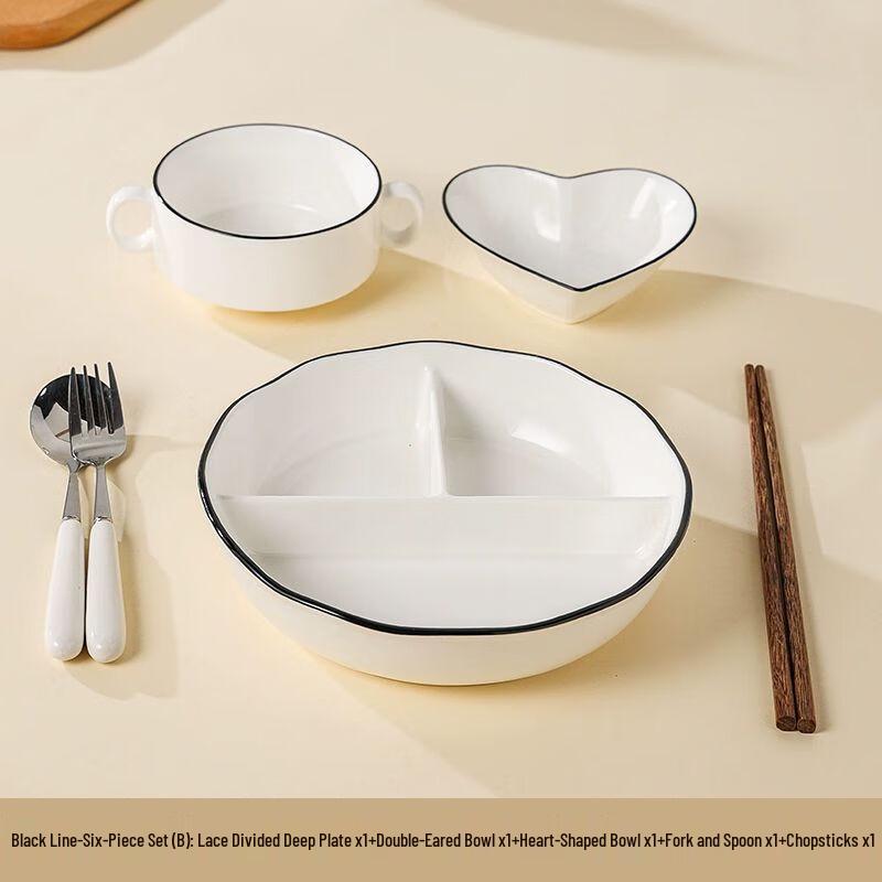 Nierxin 211 Diet Control 3-Compartment Meal Plate with Lid