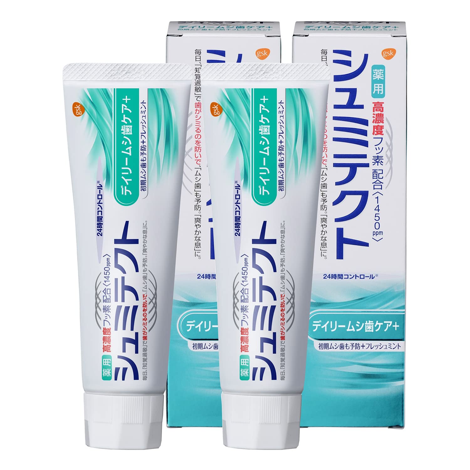 

Shumitect Paste Daily Cavity Care + [Quasi-drug] Toothpaste for Sensitive Teeth Care High Concentration Fluoride (1450ppm) 2 bottles 2 single bottles