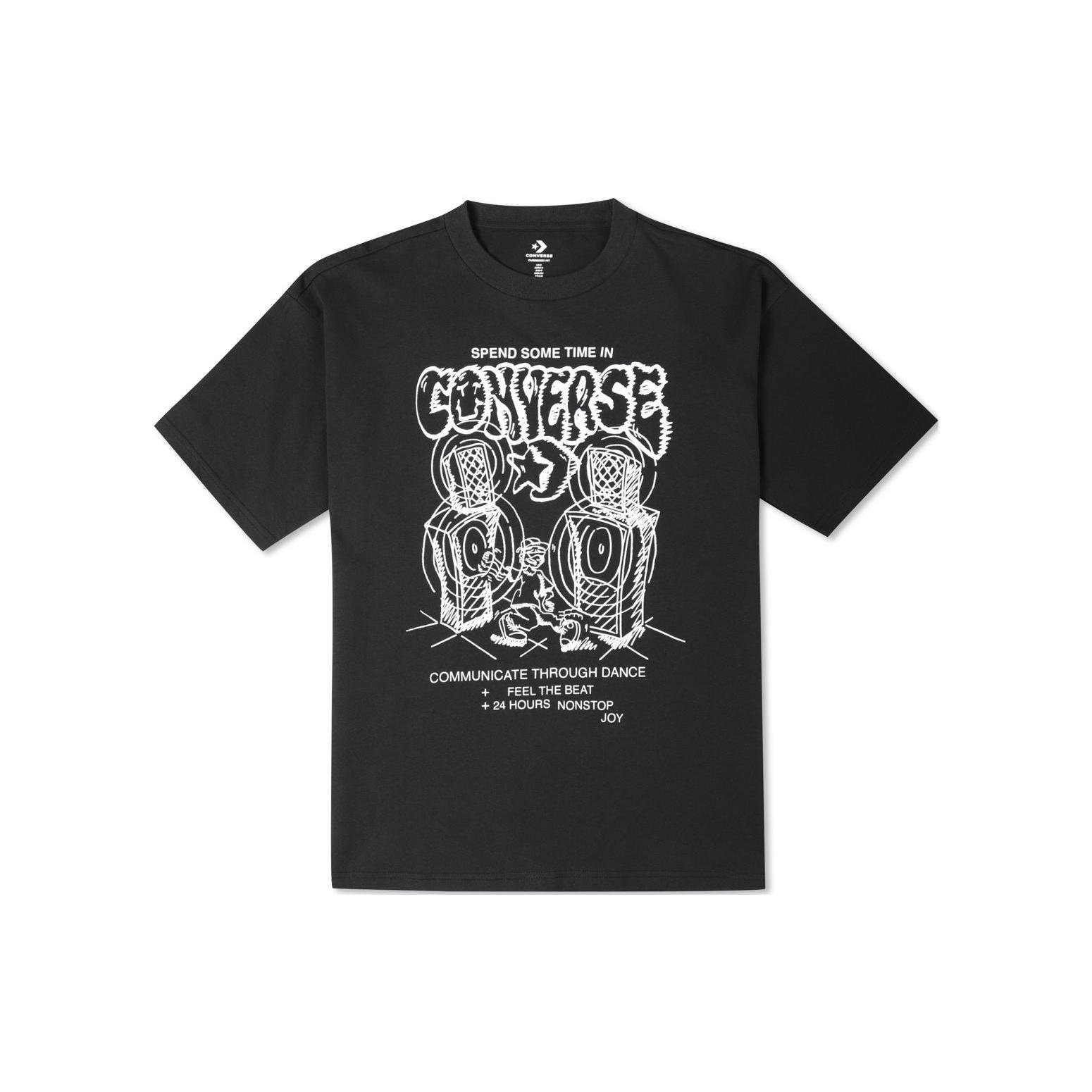 Converse Nonstop Joy Graphic T-Shirt Asia Sizing Black Men s 10023464-A02 M