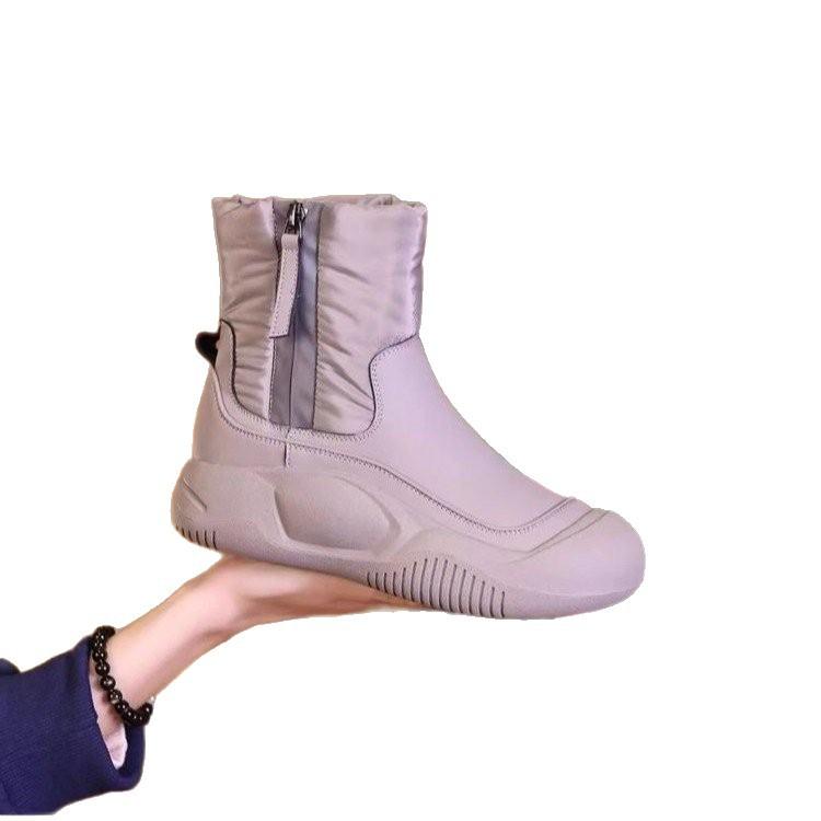 Snow boots women's 2025 new cotton shoes winter velvet thickened Martin boots thick-soled waterproof Northeast short boots women