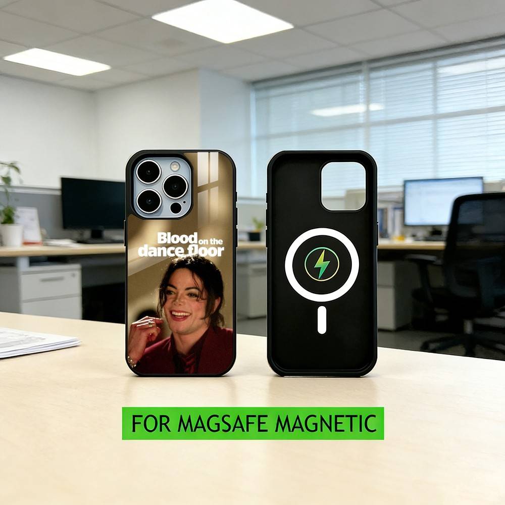M-Michael Jackson Singer Phone Case For iPhone17,16,15,14,13,12,11 Plus,Pro Magnetic with Magsafe Wireless Charging