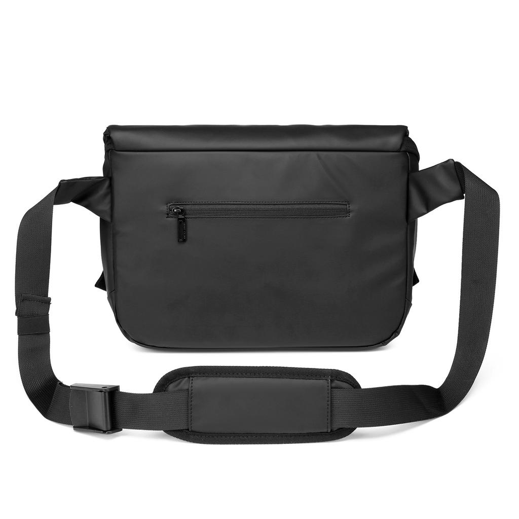 New Slazenger PVC Soft Leather Crossbody Bags Men's Black SLA1798