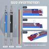 Nezyo 12 Pieces Welder Pencil with 108 Pieces Round Refills Mechanical Metal Pencil Marker with Built in Sharpener Pen for Construction Workers,