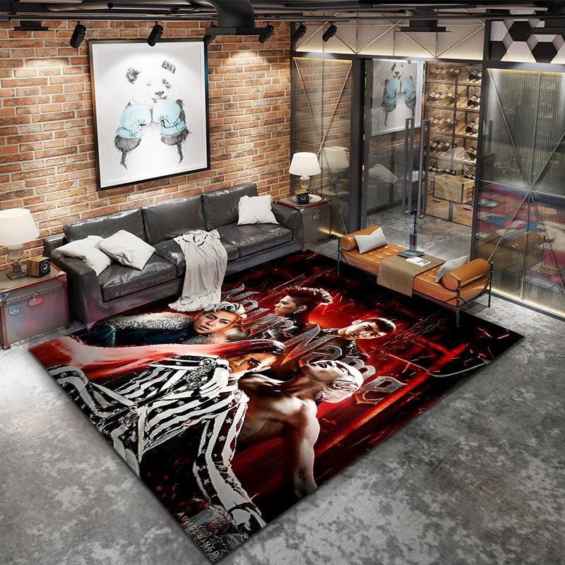Bigbang Music Custom Name Carpet Rug For Living Room Bedroom Home Sofa Decoration Kids Play Nonslip Floor Mat