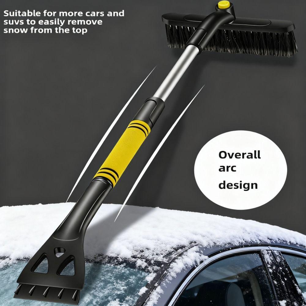 Extendable Pole Car Snow Brush Detachable Snow Scraper Snow Removal Tool  Automotive Use