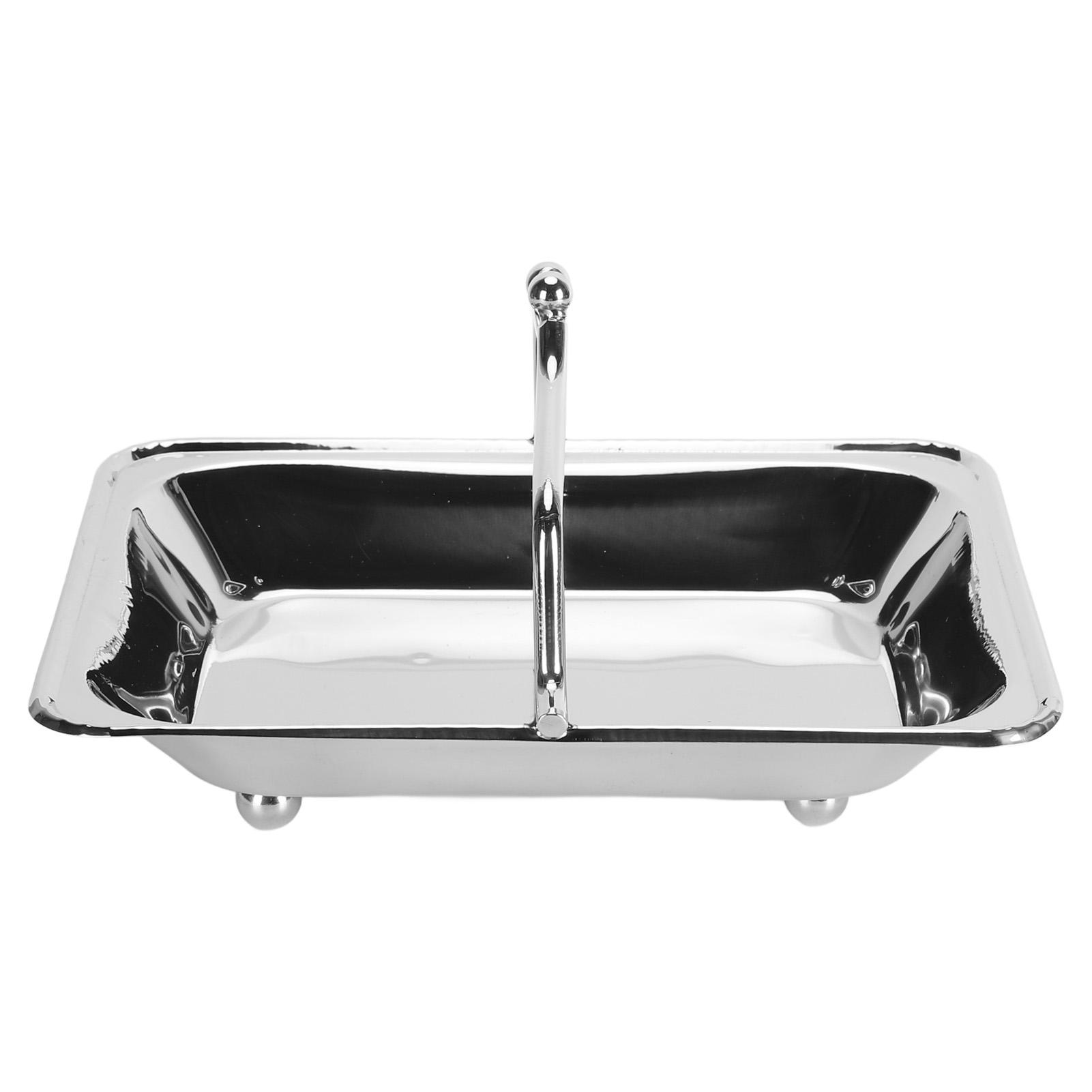 

Корзина для полотенец из нержавеющей стали, изысканная, элегантная, большая вместительная корзина для фруктов с ручкой для