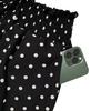 Frühling/Sommer Bohème Weite Hosen mit elastischem Bund und Polka-Dot-Print Lange Rockhosen für Damen