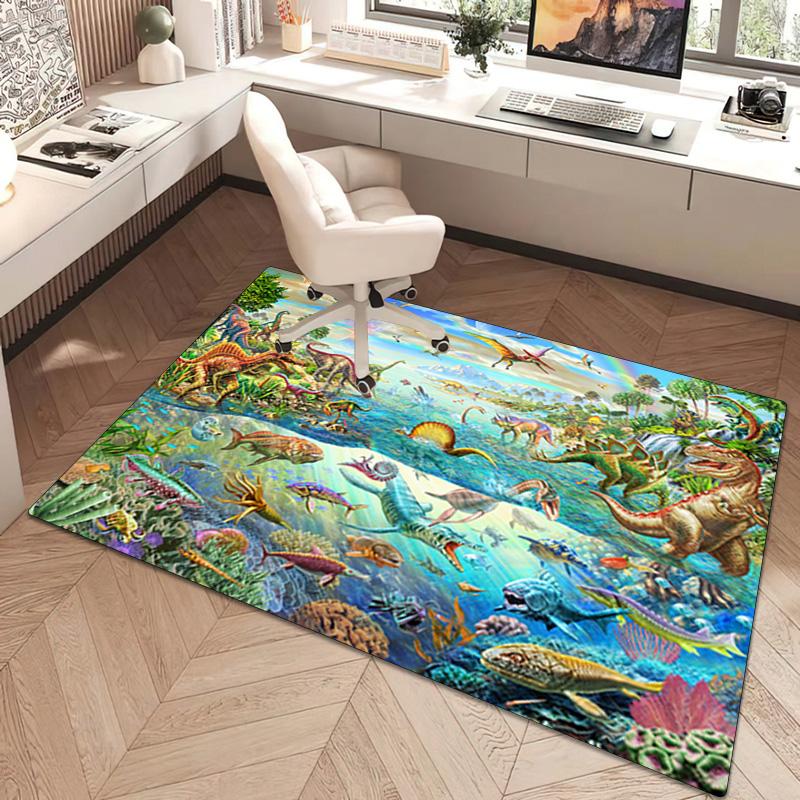1Pc Dinosaur Rug - Home carpet Office Decorative Carpet For Living Room Bedroom Door Mat Floor Rug Computer Chair Area Rug