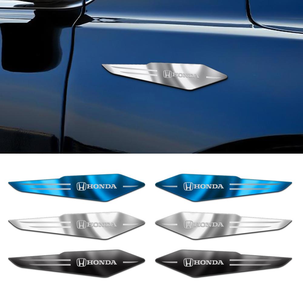 GEFR3 2Pcs Car Metal Reflective Logo Side Body Fender Decorative Stickers For Citroen C1 C2 C3 C4 C4L C5 C6 C7 VTS C-ELYSEE Berlingo