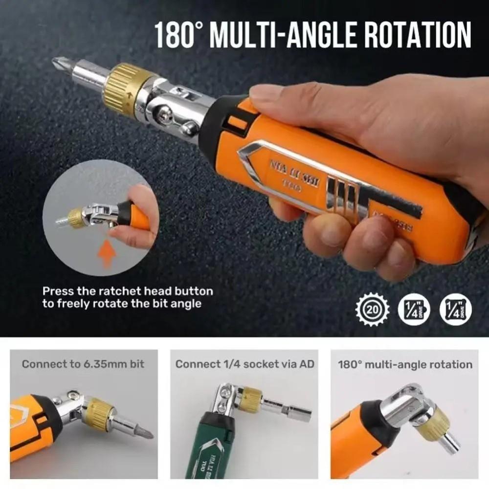 14 in 1 Ratchet Screwdriver Set Portable Hand Repair Tool Universal Dual-purpose Screwdriver Multi-function Screwdriver Bit Set