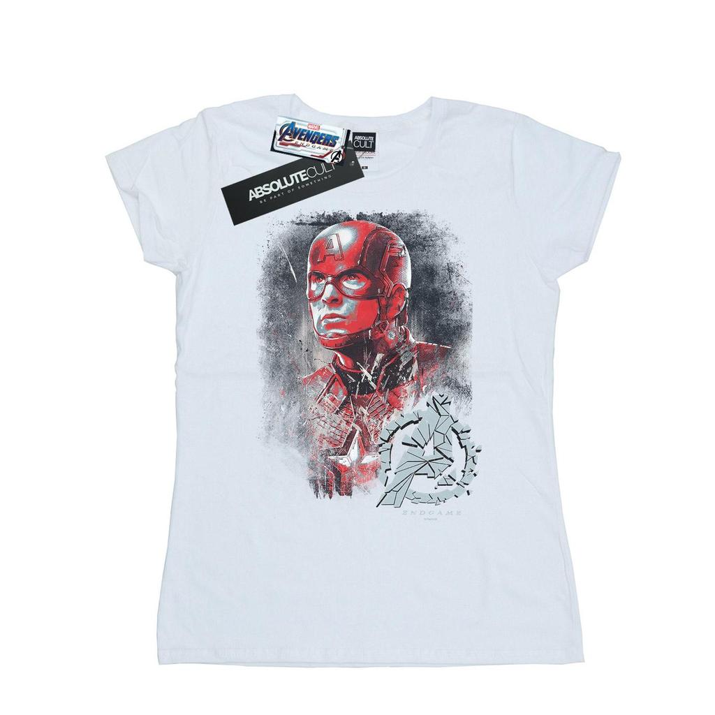 Marvel Womens/Ladies Avengers Endgame Captain America Brushed Cotton T-Shirt