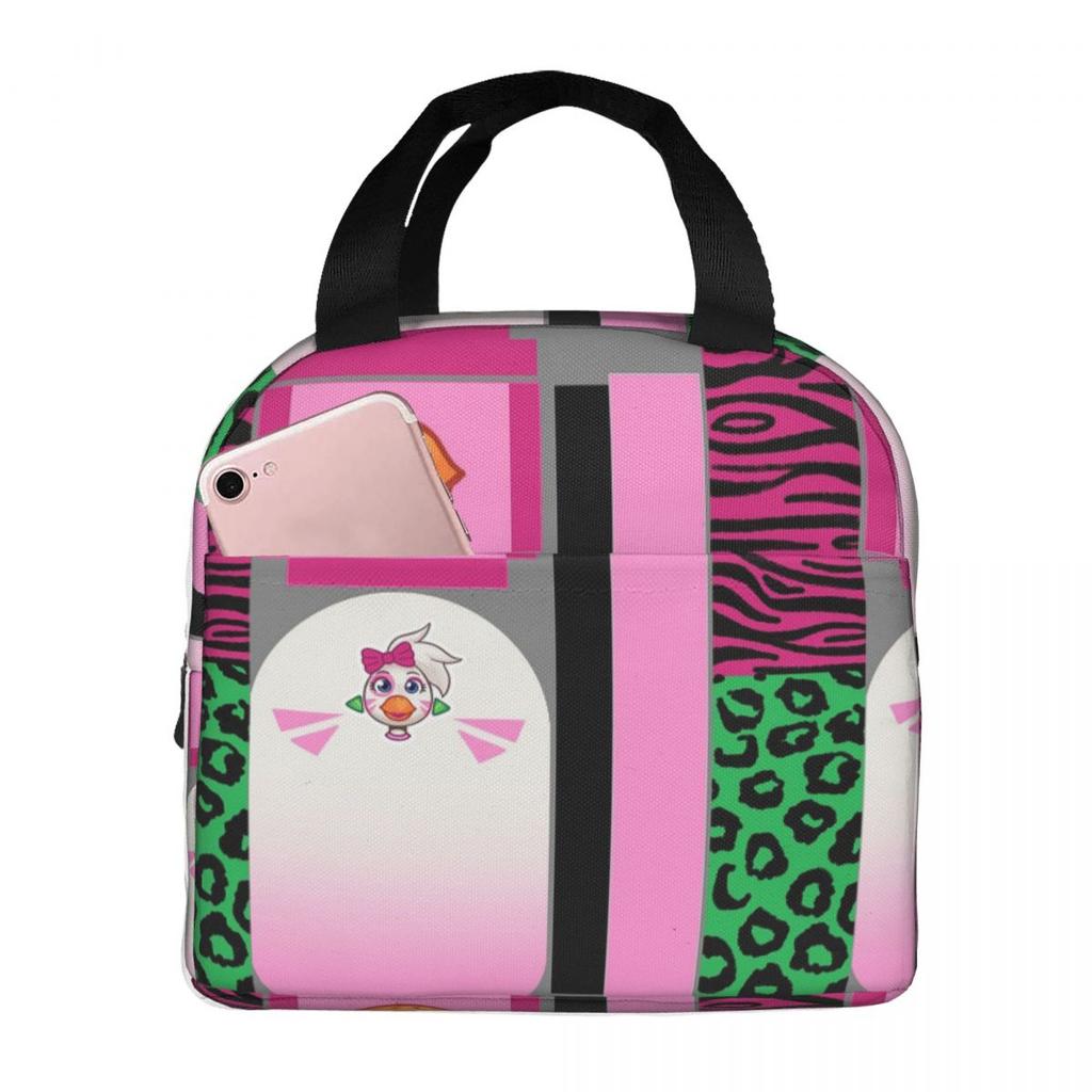 Glamrock Chica Fazbear Entertainment Insulated Lunch Bag for Women Office Cooler Thermal Food Box Tote  Lunch Boxes Container