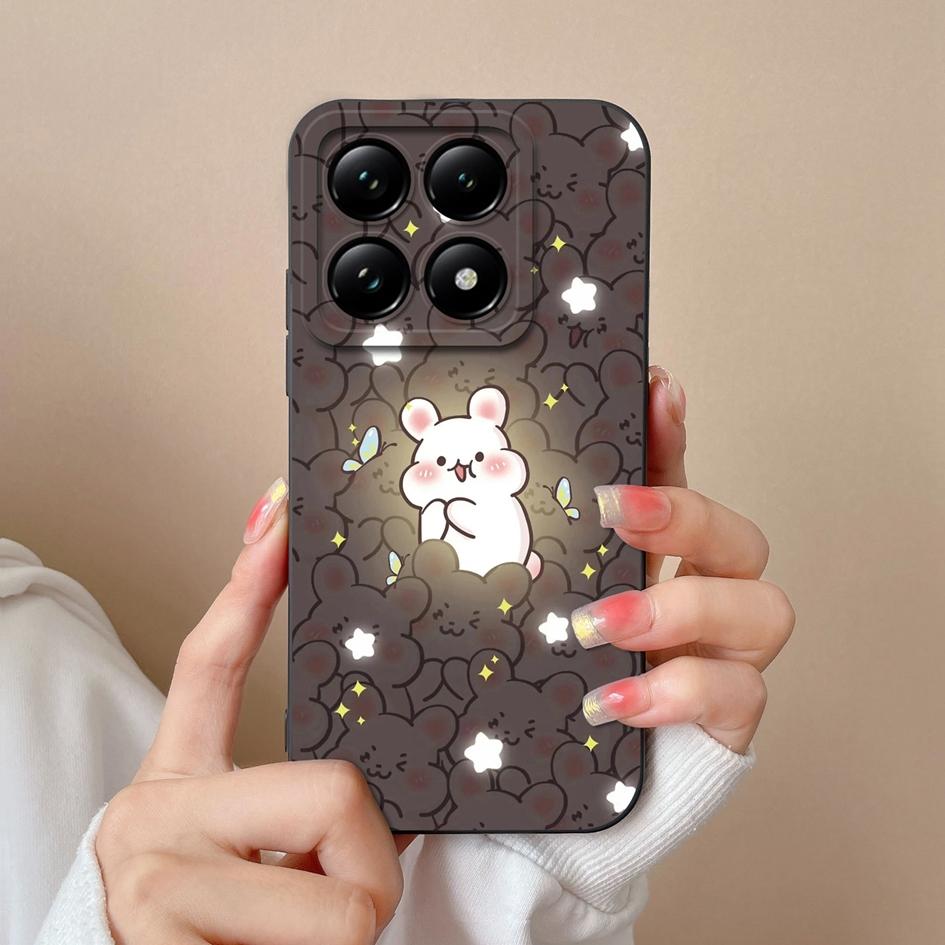 Weiche neue Hüllen für Xiaomi 14T 15 Pro Capa Hübsche Wolkenblumen Stilvoller Schutz aus flüssigem Silikon Langlebiger Anti-Tropfen für Xiaomi Shell Back Covers