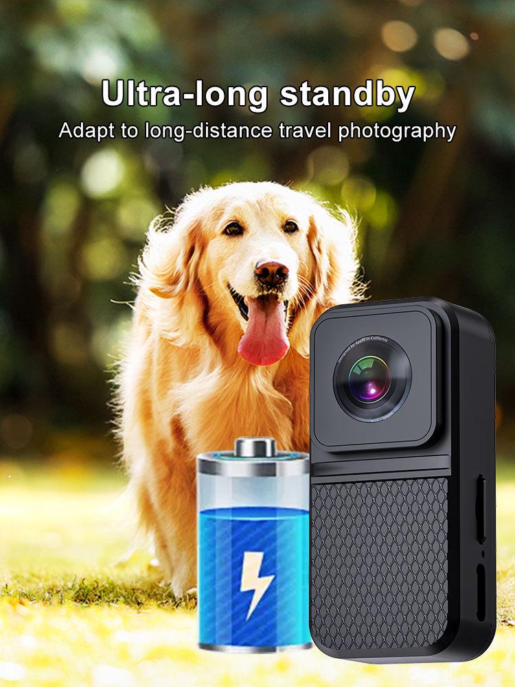 HD Pet Sports Camera with 160° Ultra-Wide Fisheye Lens & Loop Recording