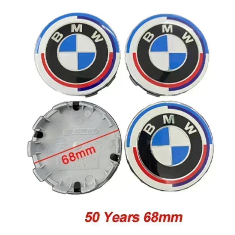 For BMW E36 E46 E53 E90 E60 E61 E93 E87 X3 X5 F30 F20 F10 G30 Accessories 4Pcs 56/68mm Car Wheel Center Hub Cap Auto Rim Covers