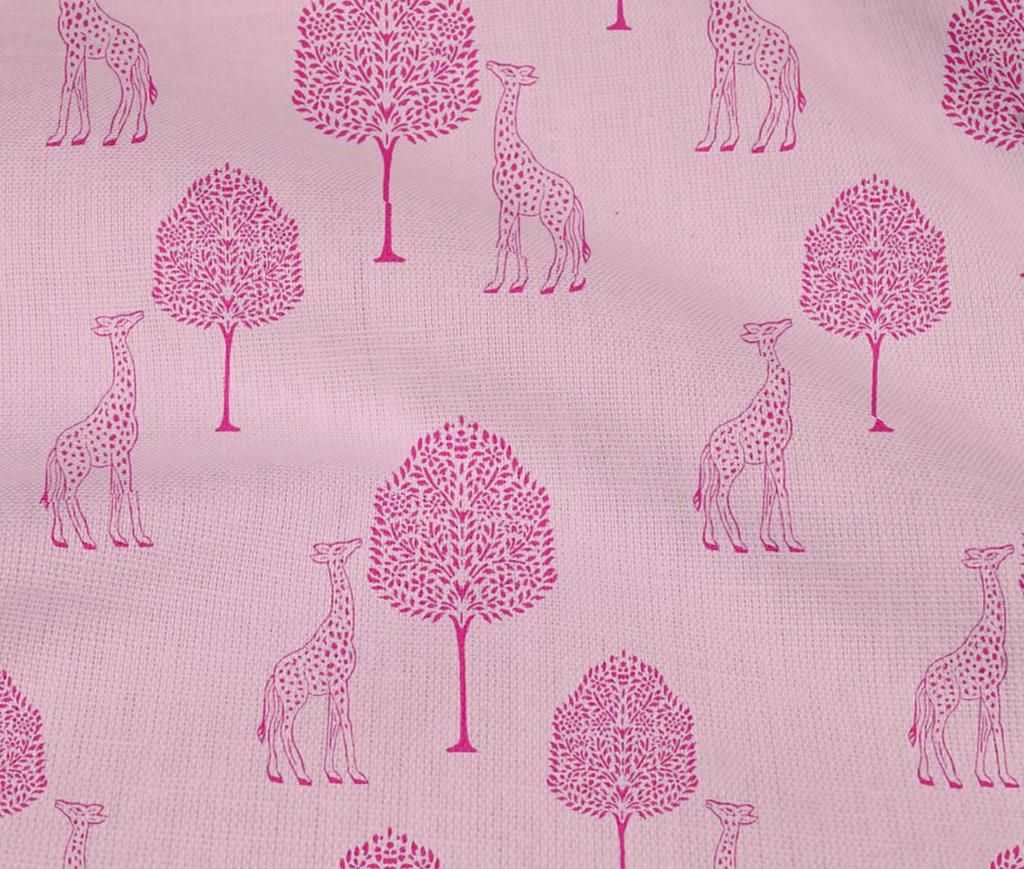 oneOone Cotton Flex Fabric Tree & Giraffe Block Printed Craft Fabric BTY 40 Inch
