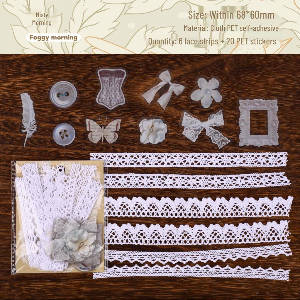 Manjuan Series Retro Mixed Material Pack - 26 Vintage Journal Collage Sheets