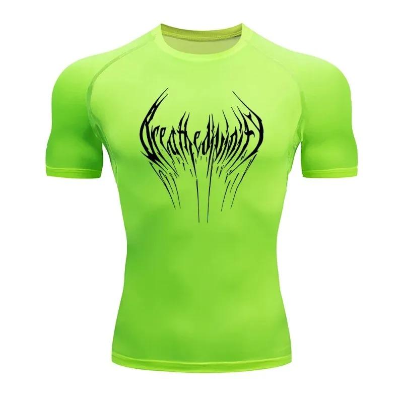 Summer Compression Sweatshirt Short Sleeve for Men's Running Fitness T-Shirt Jogging Quick-Dry Top Gym Workout Comfortable Tight Fit