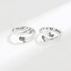 Vintage Alphabet Wrap Around Adjustable Hug Ring Couple Jewelry New Arrival Fashion Statement Band For Him And Her