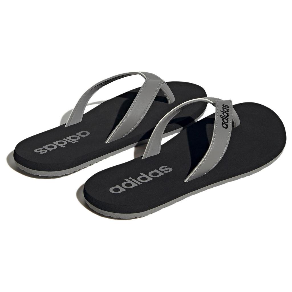 Adidas Eezay Non-Slip Durable EVA Massage Flip Flops Men Footwear Black Gray HP2927