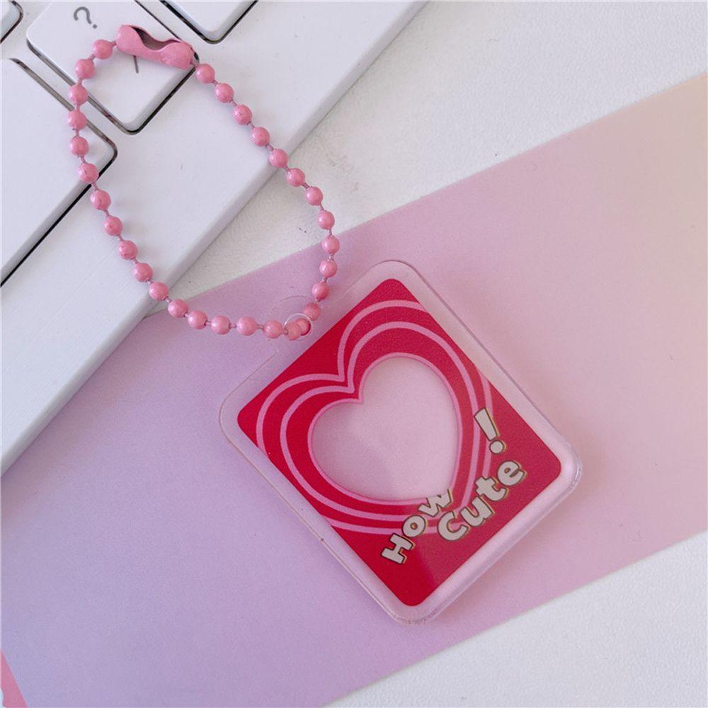 

Album Photocard Holder Star Chasing Pendant Photo Frame Photocard Key Chain 1 inch Photo Album D