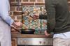 2x GLASS PROTECTIVE PLATE FOR STOVE 40x52 MOSAIC