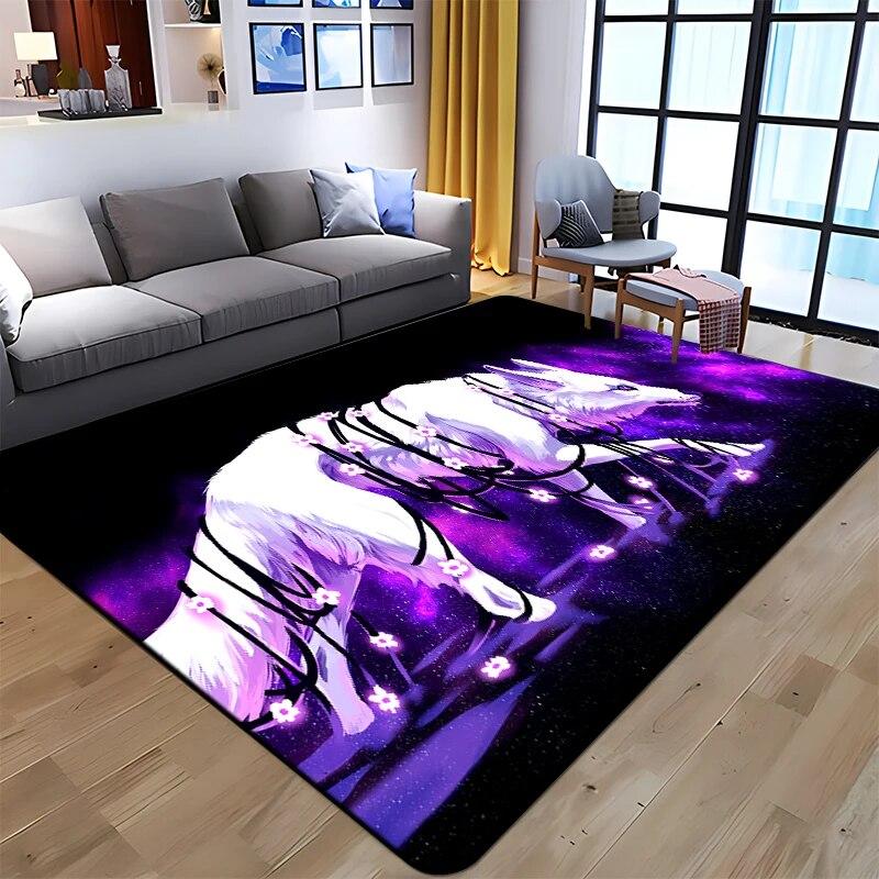 Best Selling Wolf Art Printed Carpet for Living Room Large Area Rug Soft Mat E-sports Chair Carpets Alfombra Gifts Dropshopping