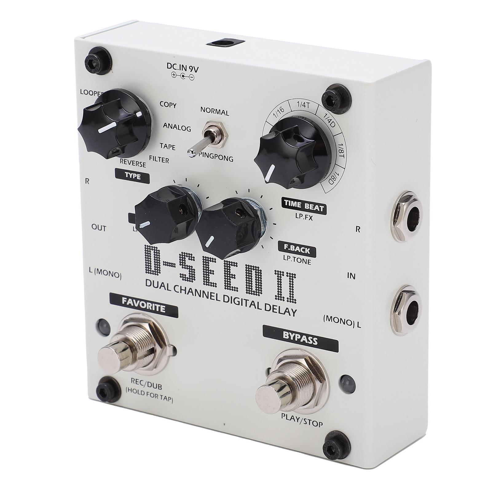 

Эффект задержки стерео двухканальный 8 режимов циклическая запись цифровой педаль 2000MS DC9V 220mA