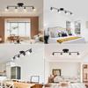 Ceiling Light with Four Built-in GU10 60W LED Bulbs, Remote Control Operation, Cylindrical Pendant Spotlight for Rooms Up To 6 Tatami Mats (8 Tatami M
