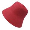 French Retro Black And White Red Bell Bucket Hat Women'S Summer Sunshade Vacation Beach Versatile Fisherman Basin Hat Straw Hat