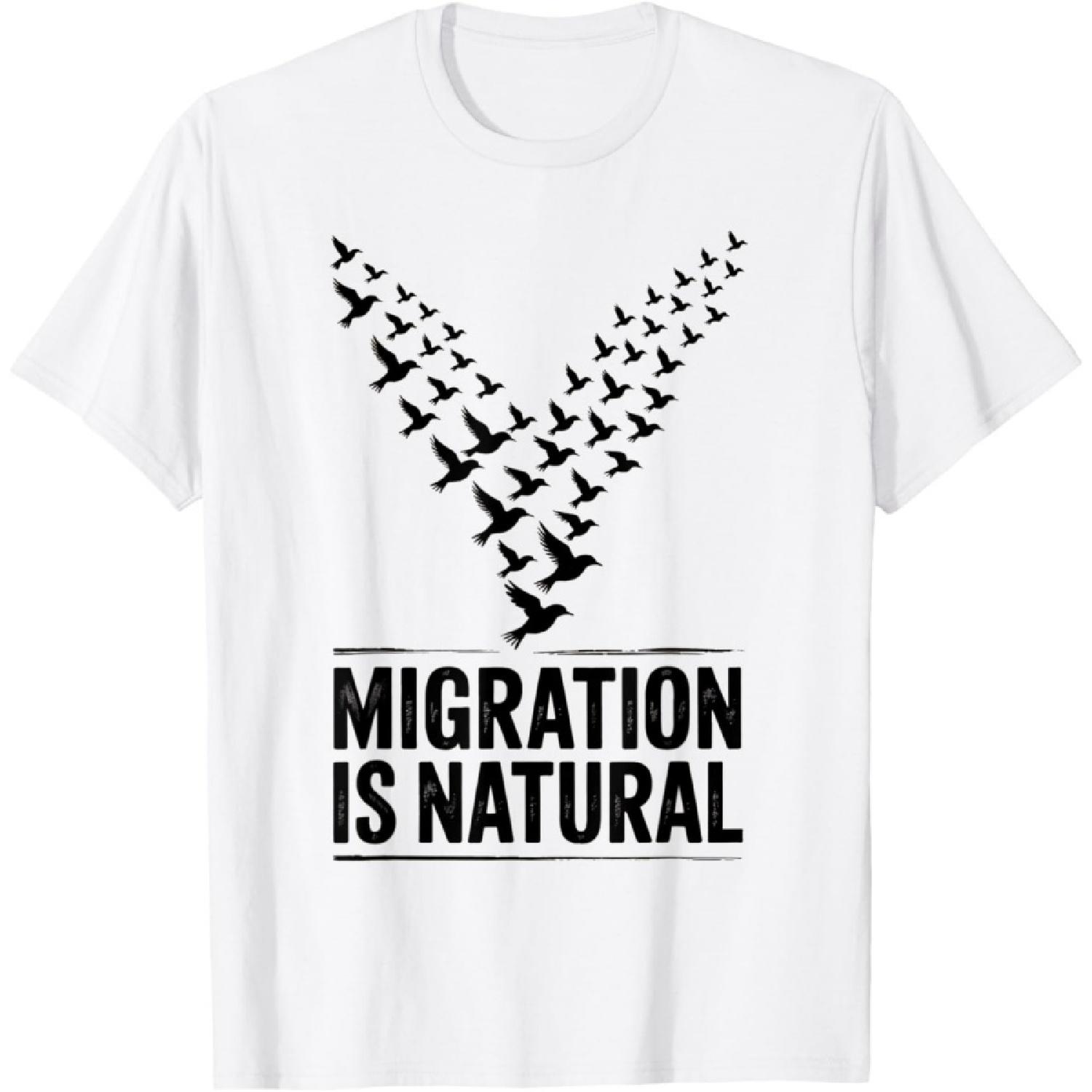 Migration Is Natural – Flock of Birds T-Shirt S