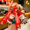 Creative Cartoon Santa Claus Keychain and Backpack Pendant - Christmas Gift Accessory