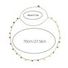 Fashion Metal Sequin Round Pendant Back Chain Necklace For Women Simple Long Tassel Sexy Body Chain Jewelry Accessories