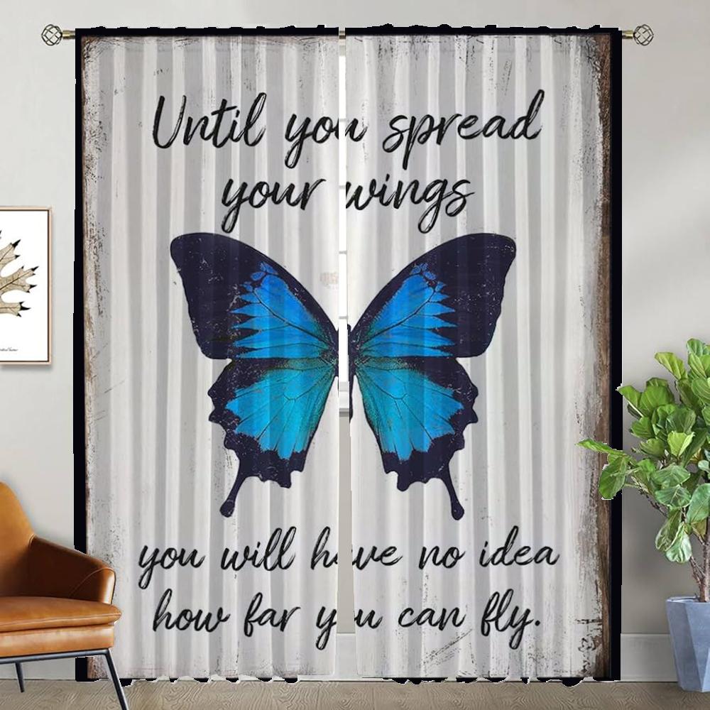 Anti-mosquito Curtains 2 Pieces A Mi Maravilloso Hijo Home Interior Curtains for Living Room Shades Halloween Decoration Curtain