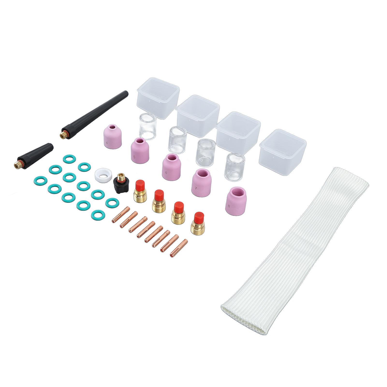 

38 шт. комплект линз для газовой сварки TIG, стеклянная чашка, задняя чашка, уплотнительное кольцо, прокладка, расходные материалы для плазменной горелки WP9 20