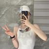 Racing Swimsuit One-piece Triangle Suspender Bright Surface Swimming Pool Sports Hot Suit High Waist