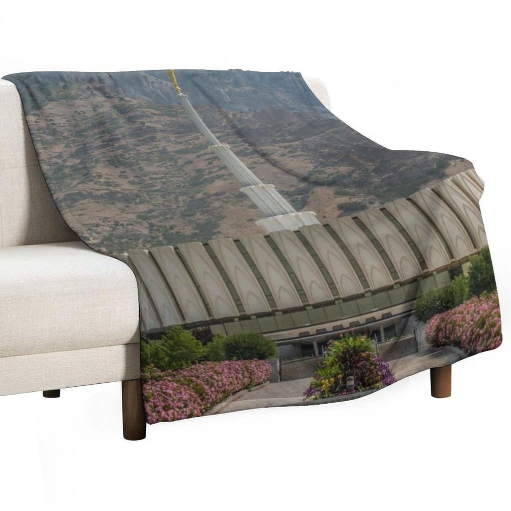 Provo Utah Temple Throw Blanket manga Picnic Retros Large Blankets