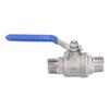 Ball Valve 304 Stainless Steel NPT 3 4in 2 Male Thread Manual Drive Cut Through Plumbing Fittings