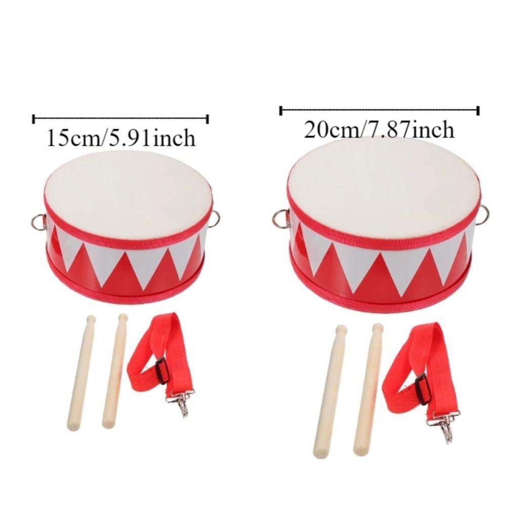 Double Sided Musical Instrument Toys Montessori Wood Kids Drum Toys  Children Preschool