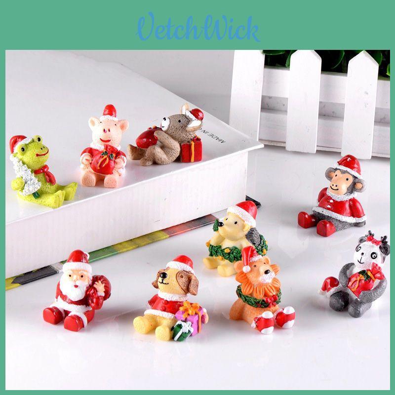 Entzückende DIY Weihnachts-Tierharz-Mini-Landschaftsdekorationen für Hausgärten