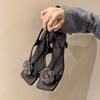 Fashion Fashion Temperament Woman Shoes Summer New Square Toe Heels Simple Retro Women's Sandals Comfort Versatile Women's Heels Sandals