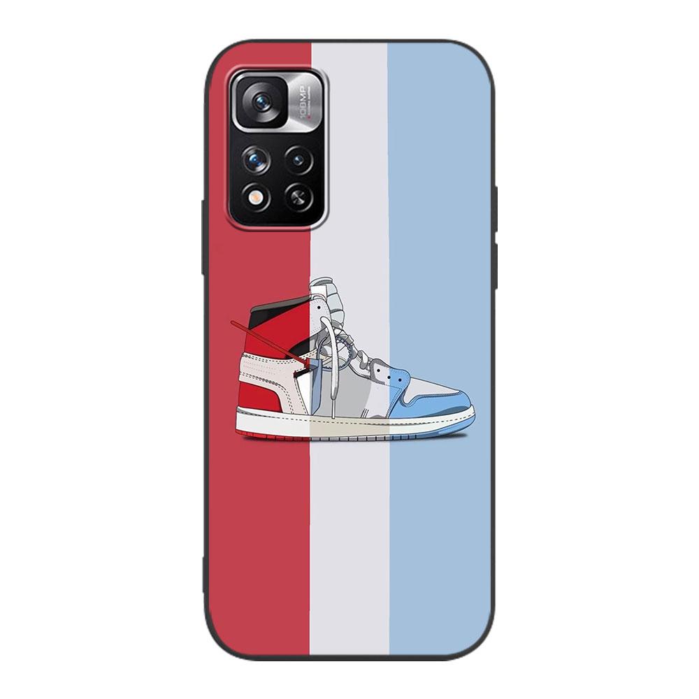 

Кроссовки для Xiaomi Redmi Note 11 10 10S 8 9 9S 11E 12 Pro Plus 7 8T 11S 11T 5 Pro, мягкий черный чехол из ТПУ для телефона Redmi Note 12ProPlus