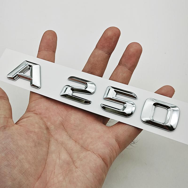 3D ABS Car Letters Logo A180 A220 A260 Badge Rear Trunk Emblem For Mercedes Benz A Class A180 A200 A220 A260 W177 Tail Marking