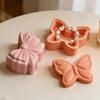 Bowknot Shape Silicone Candle Cup Mold Soft Soap Mould Butterfly Storage Box Mold  Plaster Craft