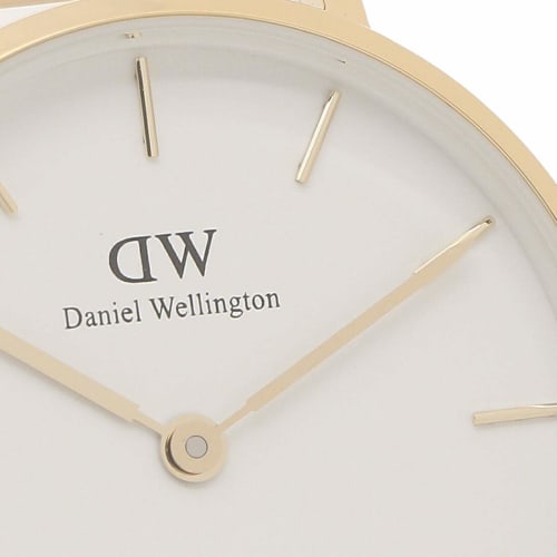 Daniel Wellington Petite Evergold 28mm Quartz Watch for Men and Women, White Gold, DW00100350
