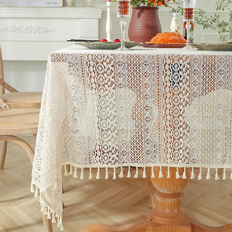 Modern Simple Tablecloth Tablecloth Dustproof Nordic Living Room Tv Cabinet Small Cover Retro Lace Tablecloth Rectangular Tea
