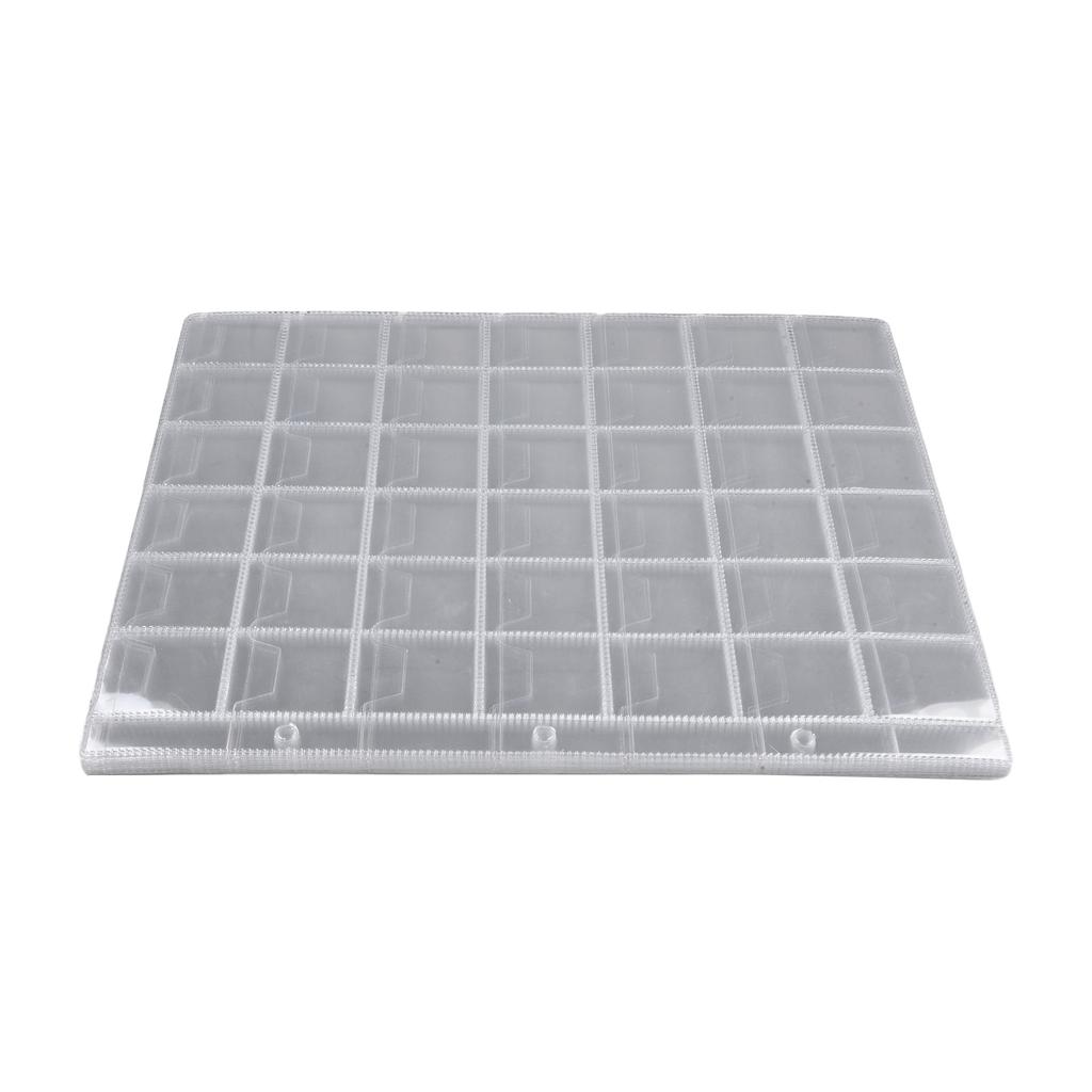 10 Sheets of 42 Pocket PVC Coin Holder For Pages with 3 Hole Punch for Albums Coin Storage Wallet Sheets for Collectors