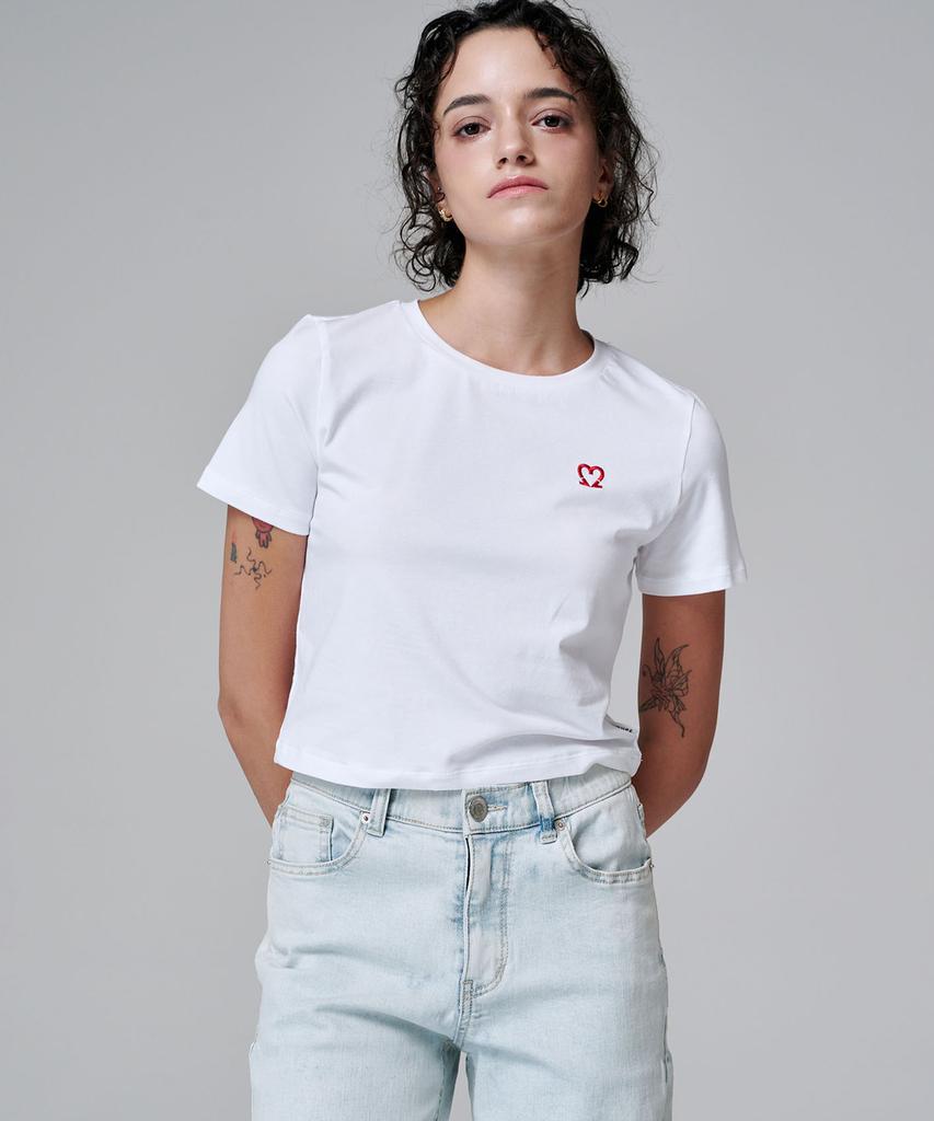 MALOUPE 5210 Crop Signature T-Shirt (White)