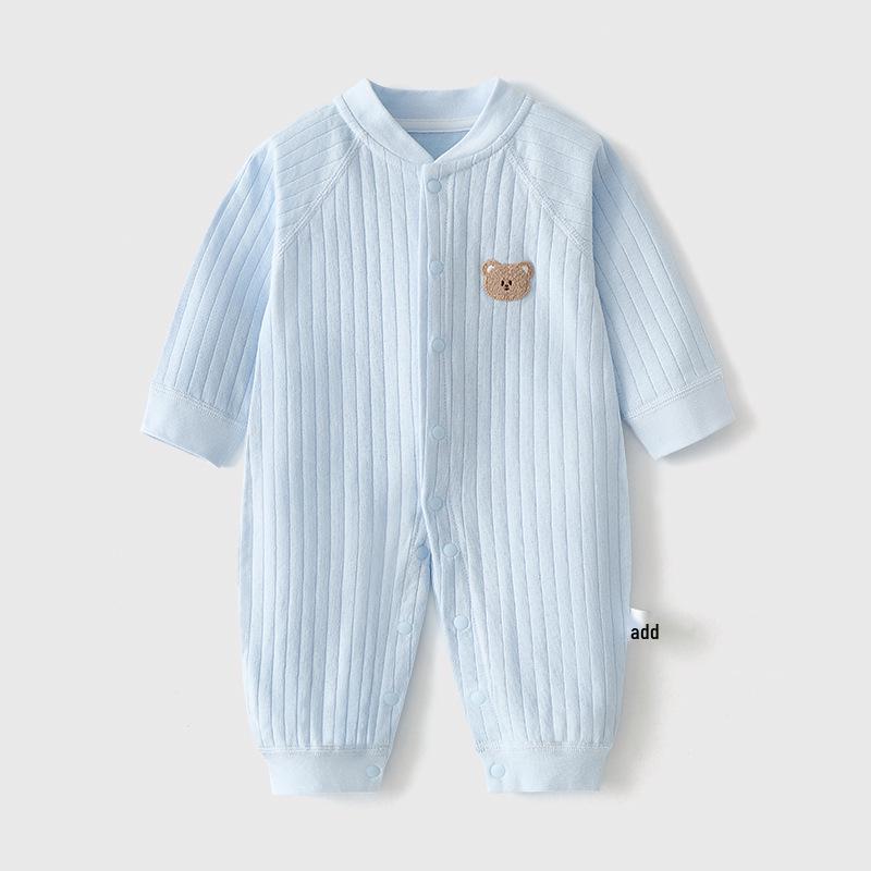 Newborn Cotton Long Sleeve Bodysuit Pajamas - Infant & Toddler Jumpsuit for Boys & Girls
